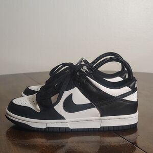 Nike Panda Dunks GS Size 4.5Y Black White Athletic Shoes Sneakers EUC